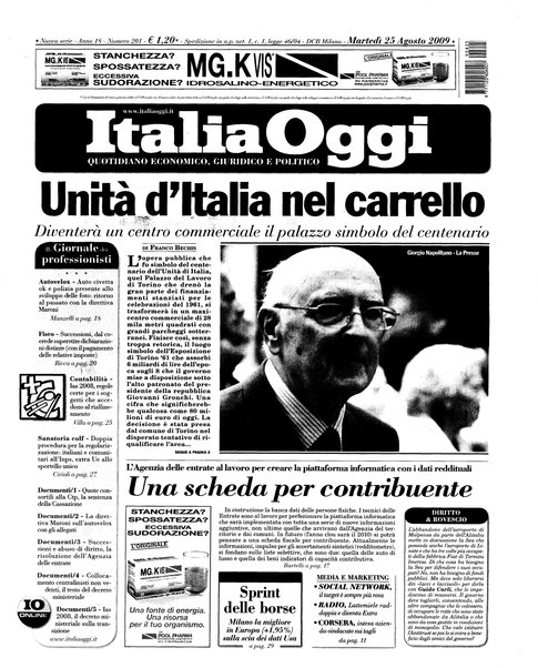 Italia oggi : quotidiano di economia finanza e politica